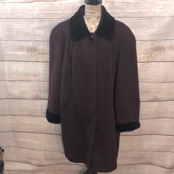 Alorna Woman by Forstmann Vintage Coat Superfina Wool Blend Plus Size 18 - Picture 1 of 9